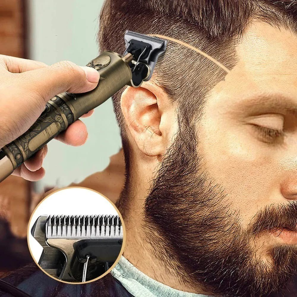 Maquina de Barbear cortar cabelo Aparador Profissional barbeador acabamento Sem Fio Portátil Potente - Best Home & Living Store - Imagem 4