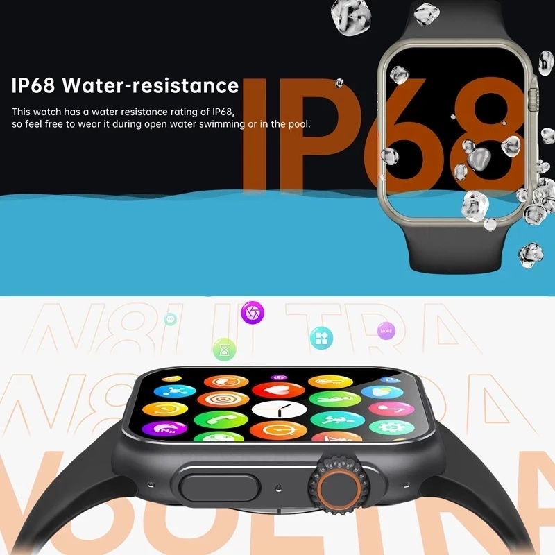 2023 Nova Série 8 Relógio Ultra Smart Watch Esportivo Sem Fio À Prova D'água T800 - Imagem 4