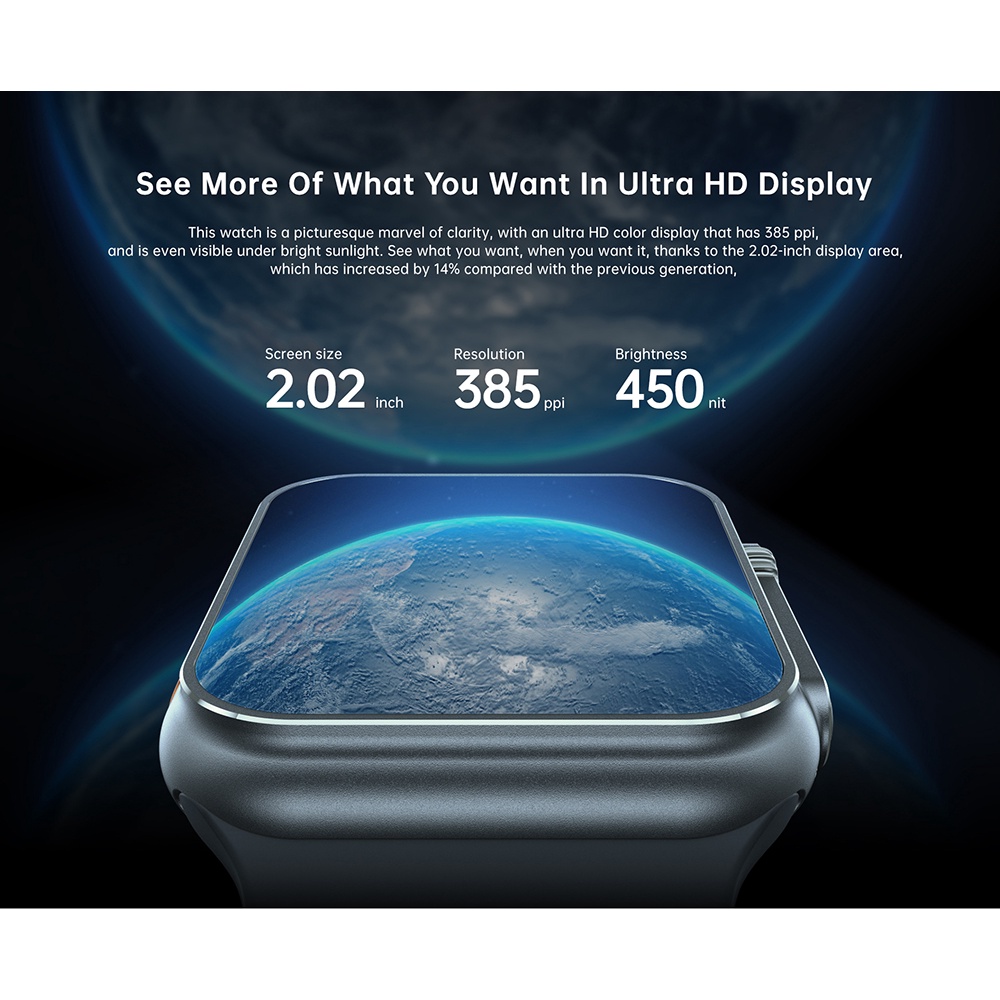 2023 Nova Série 8 Relógio Ultra Smart Watch Esportivo Sem Fio À Prova D'água T800 - Imagem 3