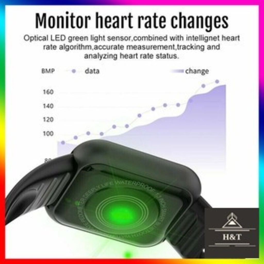 Smartwatch D20 relógio Colocar foto com tela hd y68 bluetooth com lembrete chamada monitor de frequência - Imagem 4